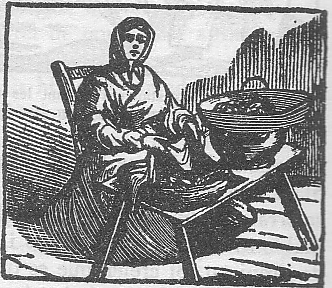Женщина продает каштаны. XIX в. (Википедия)